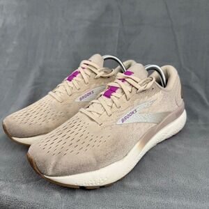 Brooks Ghost 14 Womens Running Shoes Size‎ 11 Beige Purple Sneakers